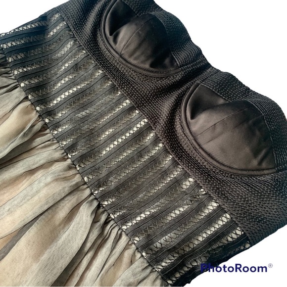 Vera Wang Lavender Label Silk Blend Strapless Corset Mini Dress - Picture 5 of 16